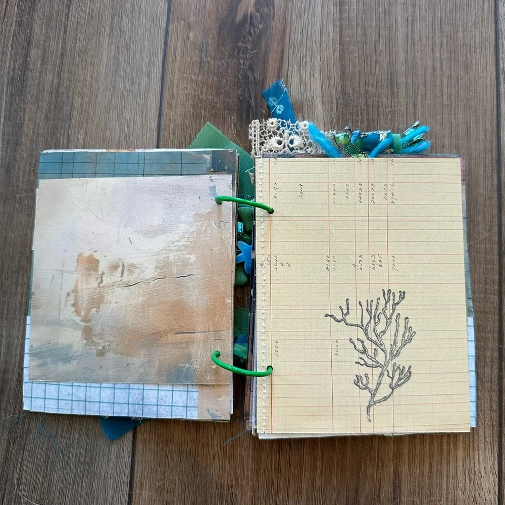 Fish-Themed Junk Journal with Teal Accents